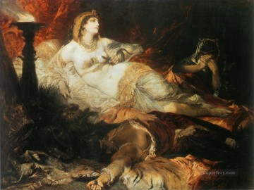  hans pintura al %C3%B3leo - Der Tod der Cleopatra desnudo Hans Makart